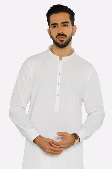 Off White Wash & Wear Shalwar Kameez