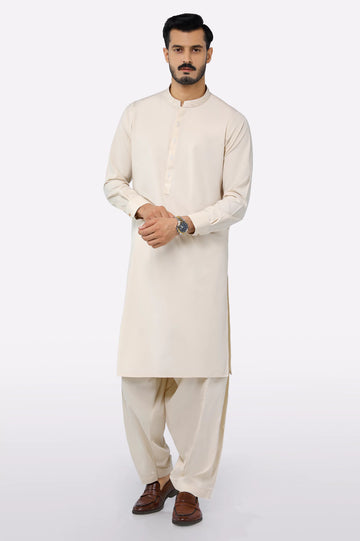Fawn Wash & Wear Shalwar Kameez