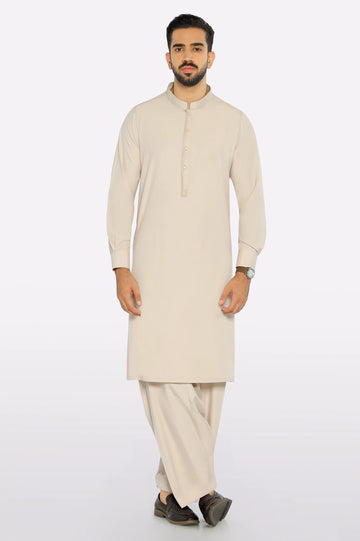 Light Beige Wash & Wear Shalwar Kameez