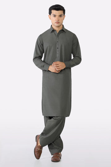 Grey Wash & Wear Shalwar Kameez