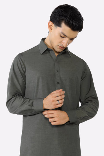 Grey Wash & Wear Shalwar Kameez