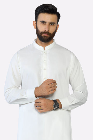 Off White Wash & Wear Shalwar Kameez