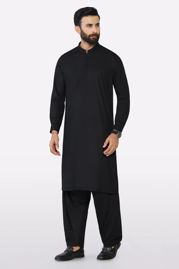 Black Wash & Wear Shalwar Kameez