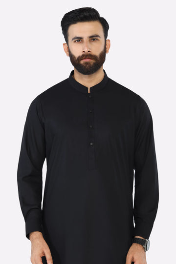 Black Wash & Wear Shalwar Kameez