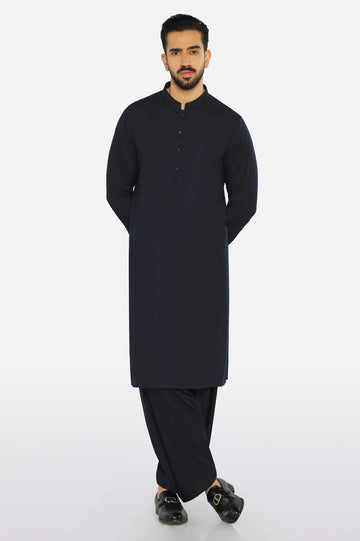 Navy Blue Wash & Wear Shalwar Kameez