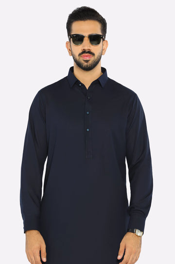 Navy Blue Wash & Wear Shalwar Kameez