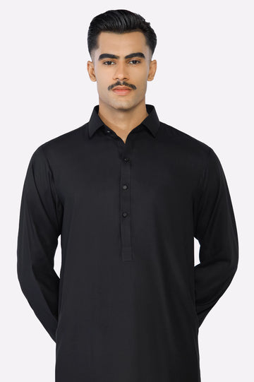 Black Wash & Wear Shalwar Kameez