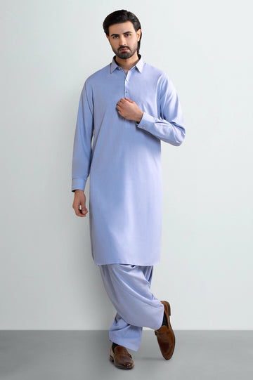 Light Blue Wash & Wear Shalwar Kameez
