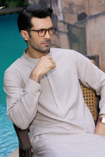 Beige Wash & Wear Shalwar Kameez