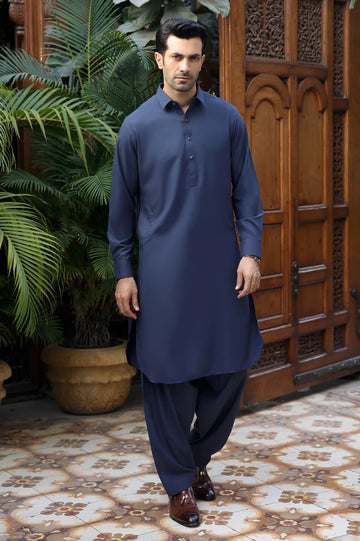 Dark Grey Wash & Wear Shalwar Kameez