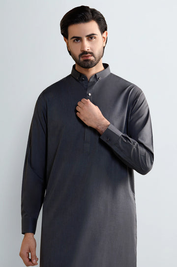 Dark Blue Wash & Wear Shalwar Kameez