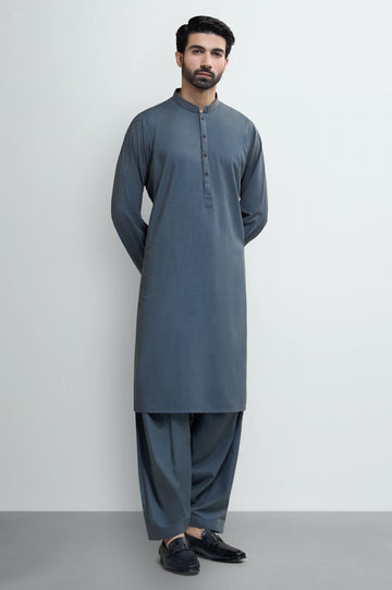 Blue Wash & Wear Shalwar Kameez