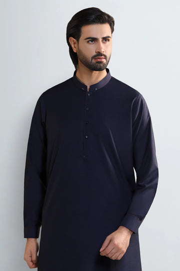 Navy Blue Wash & Wear Shalwar Kameez
