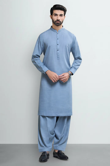 Blue Wash & Wear Shalwar Kameez