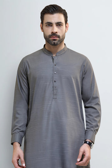 Dark Brown Wash & Wear Shalwar Kameez