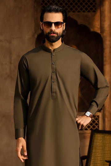 Dark Green Wash & Wear Shalwar Kameez