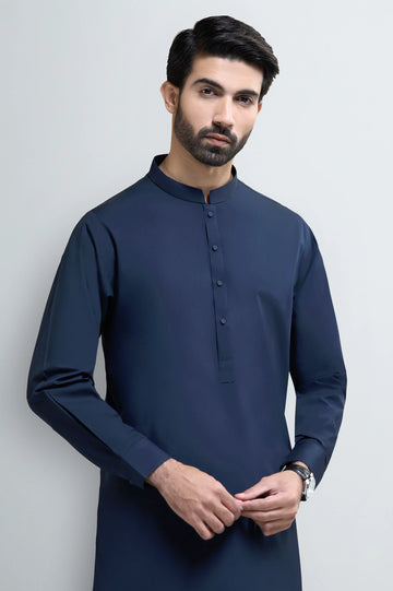 Navy Blue Cotton Shalwar Kameez