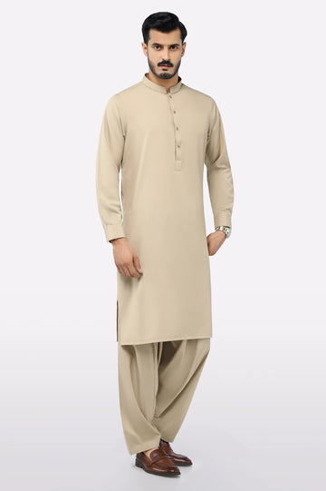 Light Brown Wash & Wear Shalwar Kameez