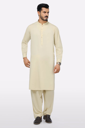 Light Fawn Wash & Wear Shalwar Kameez