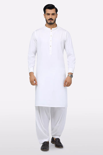 Off White Wash & Wear Shalwar Kameez
