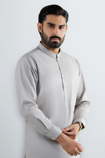 Beige Cotton Shalwar Kameez