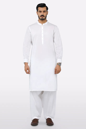 Cream Cotton Shalwar Kameez