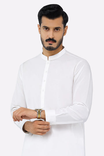 Cream Cotton Shalwar Kameez