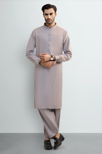Grey Cotton Shalwar Kameez