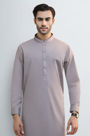 Grey Cotton Shalwar Kameez