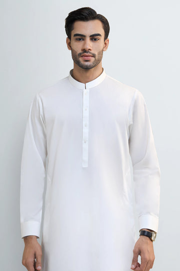 Off White Cotton Shalwar Kameez