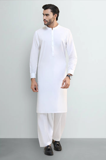 White Cotton Shalwar Kameez