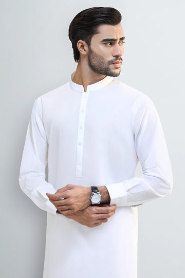 White Cotton Shalwar Kameez