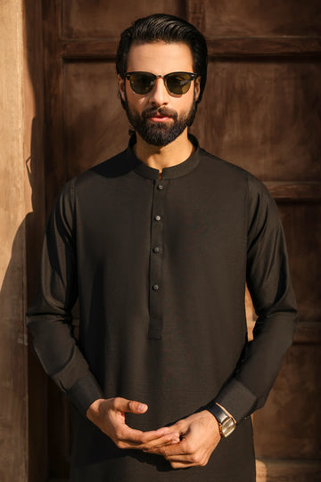 Black Wash & Wear Shalwar Kameez