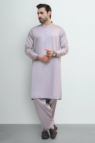 Dark Beige Cotton Shalwar Kameez