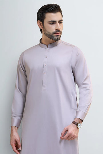 Dark Beige Cotton Shalwar Kameez