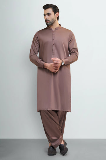 Rust Cotton Shalwar Kameez