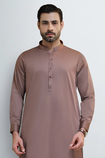 Rust Cotton Shalwar Kameez