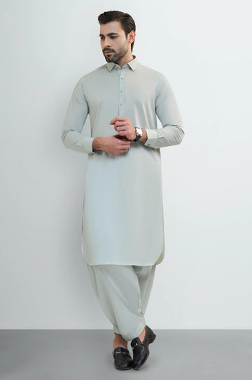 Light Green Cotton Shalwar Kameez