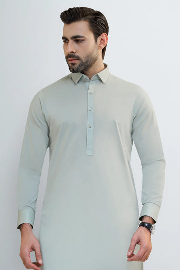 Light Green Cotton Shalwar Kameez