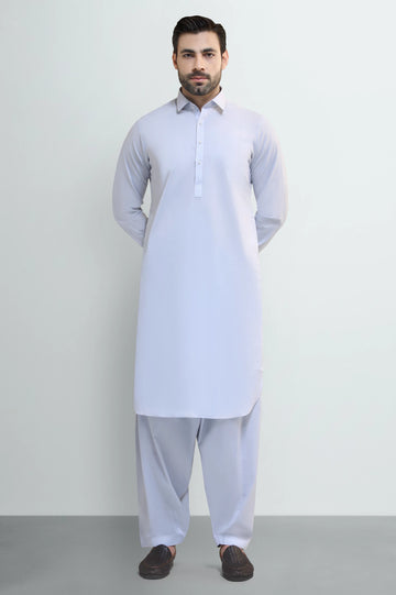 Light Grey Cotton Shalwar Kameez