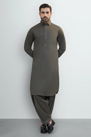 Medium Green Cotton Shalwar Kameez
