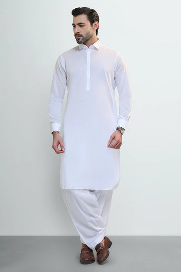 White Cotton Shalwar Kameez