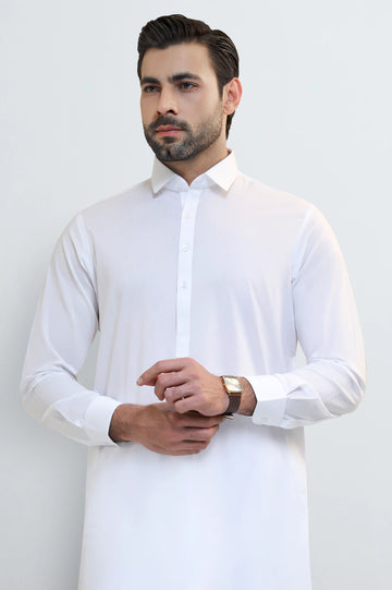 White Cotton Shalwar Kameez