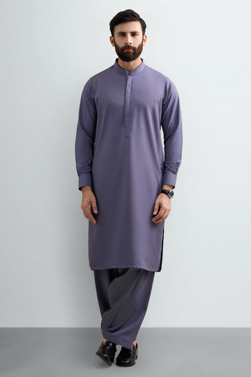 Grey Wash & Wear Shalwar Kameez