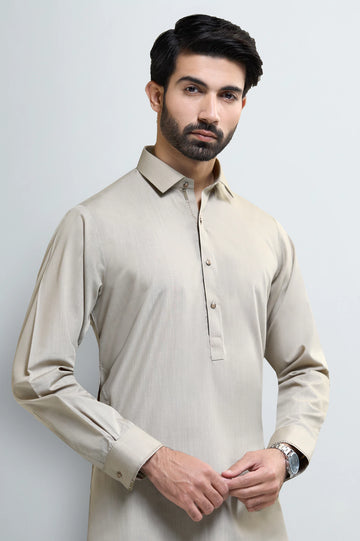 Beige Wash & Wear Shalwar Kameez