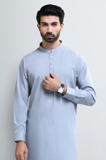 Grey Wash & Wear Shalwar Kameez
