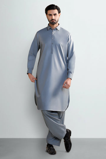 Grey Wash & Wear Shalwar Kameez