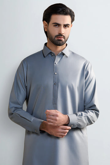 Grey Wash & Wear Shalwar Kameez