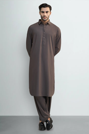 Dark Grey Wash & Wear Shalwar Kameez