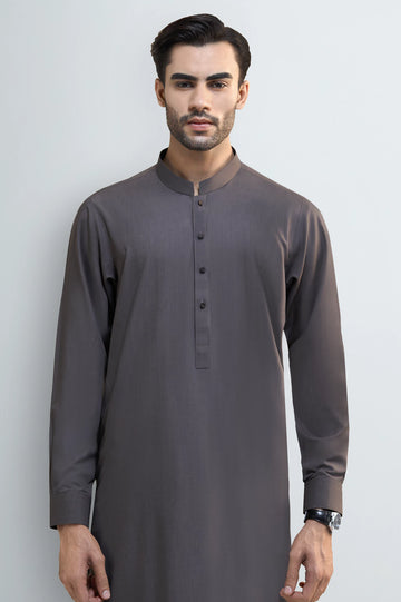 Dark Grey Wash & Wear Shalwar Kameez